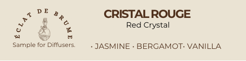 Cristal Rouge/Red Crystal: Jasmine, Bergamot, Vanilla - Inspired by Baccarat Rouge 540