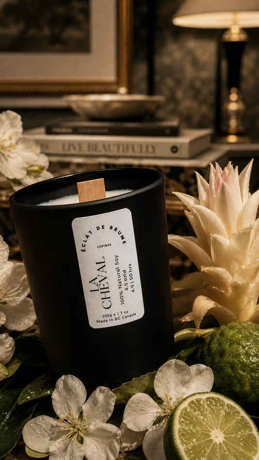 La Cheval Wooden-wick Soy Candle- Inspired by Hérmes International Hotel Paris